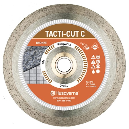 Husqvarna Husqvarna Tacti-Cut Dri Disc 4-1/2 in. D X 7/8 in. Steel Continuous Rim Diamond Saw Blade 1 pk 542761258